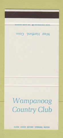 Matchbook Cover - Wampanoag Country Club West Hartford CT 30 Stk SAMPLE