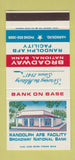 Matchbook Cover - Brandolph Air Force Base Broadway National Bank 30 Stk SAMPLE