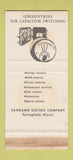 Matchbook Cover - Sangamo Electric Springfield IL WEAR 30 Stk SAMPLE