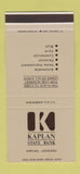 Matchbook Cover - Kaplan State Bank LA  30 Stk SAMPLE
