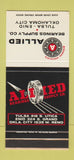 Matchbook Cover - Allied Bearing Tulsa Enid Oklahoma City OK 30 Stk SAMPLE