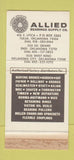 Matchbook Cover - Allied Bearing Tulsa Enid Oklahoma City OK 30 Stk SAMPLE