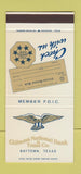 Matchbook Cover - Citizens National Bank Baytown TX 30 Stk SAMPLE
