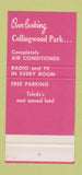 Matchbook Cover - Park Lane Hotel Toledo OH 30 Stk SAMPLE