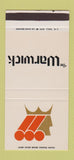 Matchbook Cover - Warwick Hotel New York City 30 Stk SAMPLE