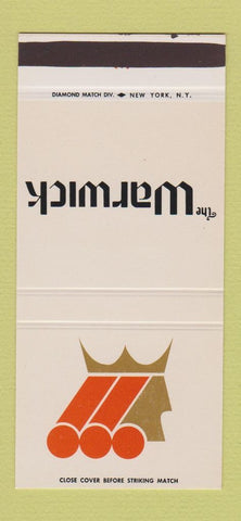 Matchbook Cover - Warwick Hotel New York City 30 Stk SAMPLE