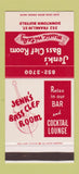Matchbook Cover - Jenk's Bass Clef Room Buffalo NY  30 Stk SAMPLE