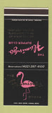 Matchbook Cover - Flamingo Supper Club Omaha NE 30 Stk SAMPLE