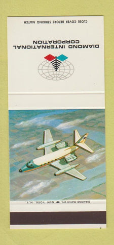 Matchbook Cover - Diamond International Corp airplane 30 Stk SAMPLE
