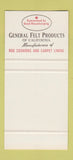 Matchbook Cover - General Felt Products CA California 30 Stk SAMPLE