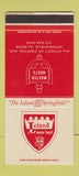 Matchbook Cover - Leland Motor Hotel Springfield IL WEAR 30 Stk SAMPLE