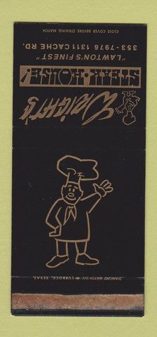 Matchbook Cover - Wright's Steak House Lawton OK WORN 30 Stk SAMPLE
