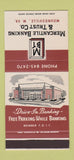 Matchbook Cover - Mercantile Banking Trust Moundsville WV 30 Stk SAMPLE