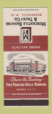 Matchbook Cover - Mercantile Banking Trust Moundsville WV 30 Stk SAMPLE