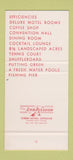 Matchbook Cover - Gulf Lane Resort Motel Indian Rocks Beach FL 30 Stk SAMPLE