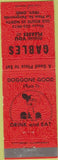 Matchbook Cover - Gables Troy OH