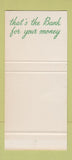 Matchbook Cover - Security State Bank Littlefield TX 30 Stk SAMPLE