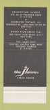 Matchbook Cover - Flame Steak House North Palm Beach FL Chicago 30 Stk SAMPLE