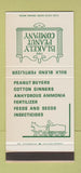 Matchbook Cover - Plakely Peanut Company  30 Stk SAMPLE