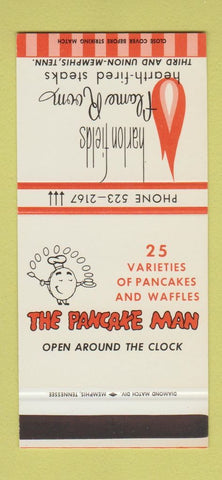 Matchbook Cover - Harlon Fields Flame Room Memphis TN pancakes 30 Stk SAMPLE