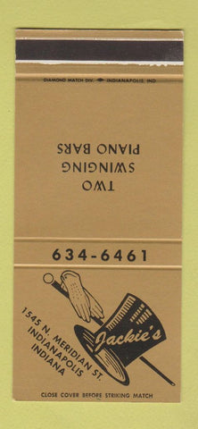 Matchbook Cover - Jackie's Piano Bar Indianapolis IN 30 Stk SAMPLE