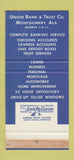 Matchbook Cover - Union Bank and Trust Montgomery AL WEAR 30 Stk SAMPLE