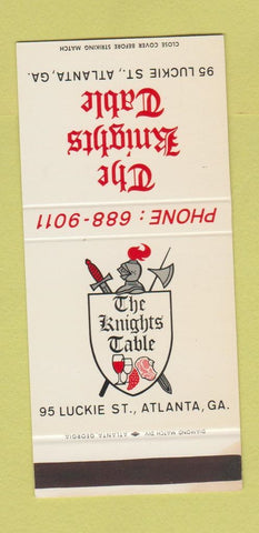 Matchbook Cover - Kngihts Table Atlanta GA restaurant 30 Stk SAMPLE