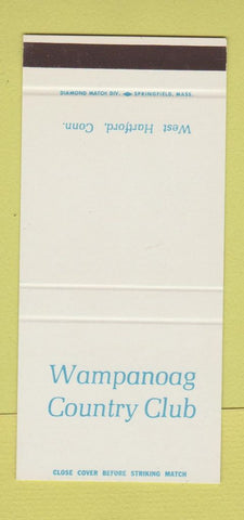 Matchbook Cover - Wampanoag Country Club West Hartford CT 30 Stk SAMPLE