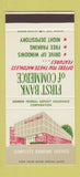 Matchbook Cover - First Bank of Commerce MO? 30 Stk SAMPLE