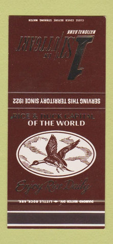 Matchbook Cover - 1st National Bank Stuttgart AR 30 Stk SAMPLE
