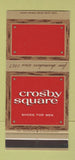Matchbook Cover - Crosby Square Men's Shoes WEAR 30 Stk SAMPLE