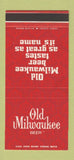 Matchbook Cover - Old Milwaukee Beer 30 Stk SAMPLE