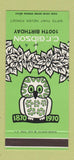 Matchbook Cover - CR Gibson 100th Norwalk CT photo albums owl 30 Stk SAMPLE