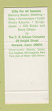 Matchbook Cover - CR Gibson 100th Norwalk CT photo albums owl 30 Stk SAMPLE