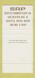 Matchbook Cover - Seattle Rubber Plate Seattle WA 30 Stk SAMPLE