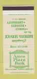 Matchbook Cover - Ames Plaza Bank Omaha NE 30 Stk SAMPLE