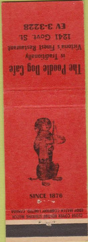 Matchbook Cover - Poodle Dog Cafe Victoria BC