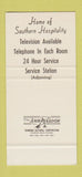 Matchbook Cover - Tarrymore Motel Jackson MS 30 Stk SAMPLE