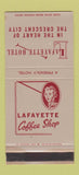 Matchbook Cover - Lafayette Hotel New Orleans LA 30 Stk SAMPLE