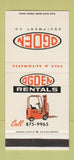Matchbook Cover - Ogden Rentals Yale Fork Lift Atlanta GA  30 Stk SAMPLE