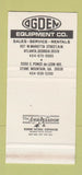 Matchbook Cover - Ogden Rentals Yale Fork Lift Atlanta GA  30 Stk SAMPLE