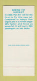 Matchbook Cover - Pan Am American Airlines France 30 Stk SAMPLE