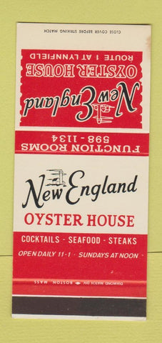 Matchbook Cover - New England Oyster House Lynnfield MA 30 Stk SAMPLE