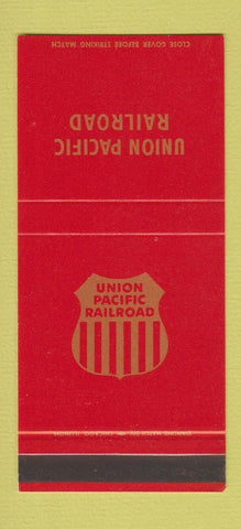 Matchbook Cover - Union Pacific Railroad Booming West  30 Stk SAMPLE