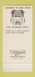 Matchbook Cover - Union Pacific Railroad Booming West  30 Stk SAMPLE