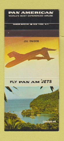 Matchbook Cover - Pan Am American Airlines Caribbean 30 Stk SAMPLE