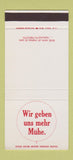 Matchbook Cover Avis Car Rentals Plymouth Wir geben Uns Mehr Muhe 30 Stk SAMPLE