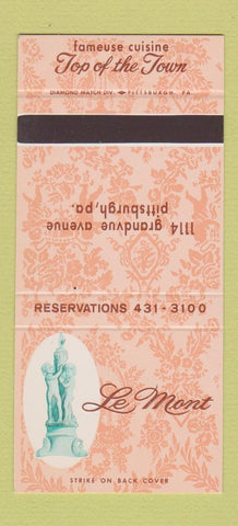 Matchbook Cover - Le Mont Pittsburgh PA restaurant 30 Stk SAMPLE