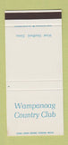Matchbook Cover - Wampanoag Country Club West Hartford CT 30 Stk SAMPLE
