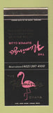 Matchbook Cover - The Flamingo Supper Club Omaha NE WEAR 30 Stk SAMPLE